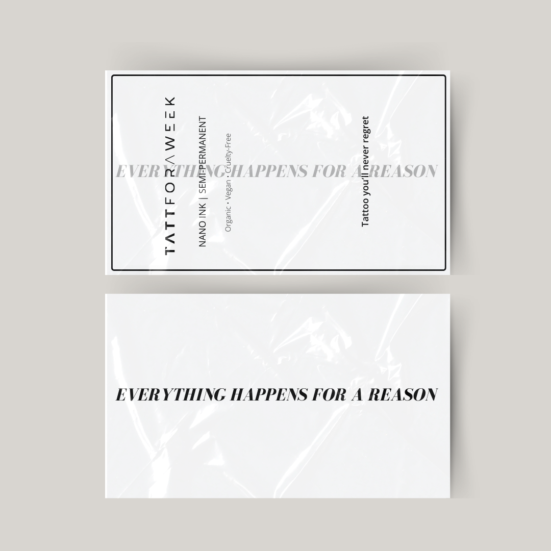 Nel tatuaggio temporaneo tutto accade per una ragione