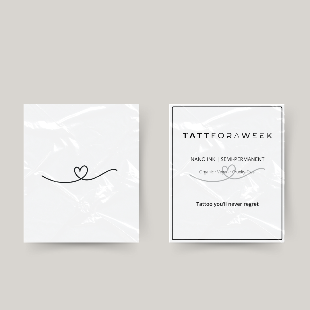 Tatuaggio temporaneo cuore con anello