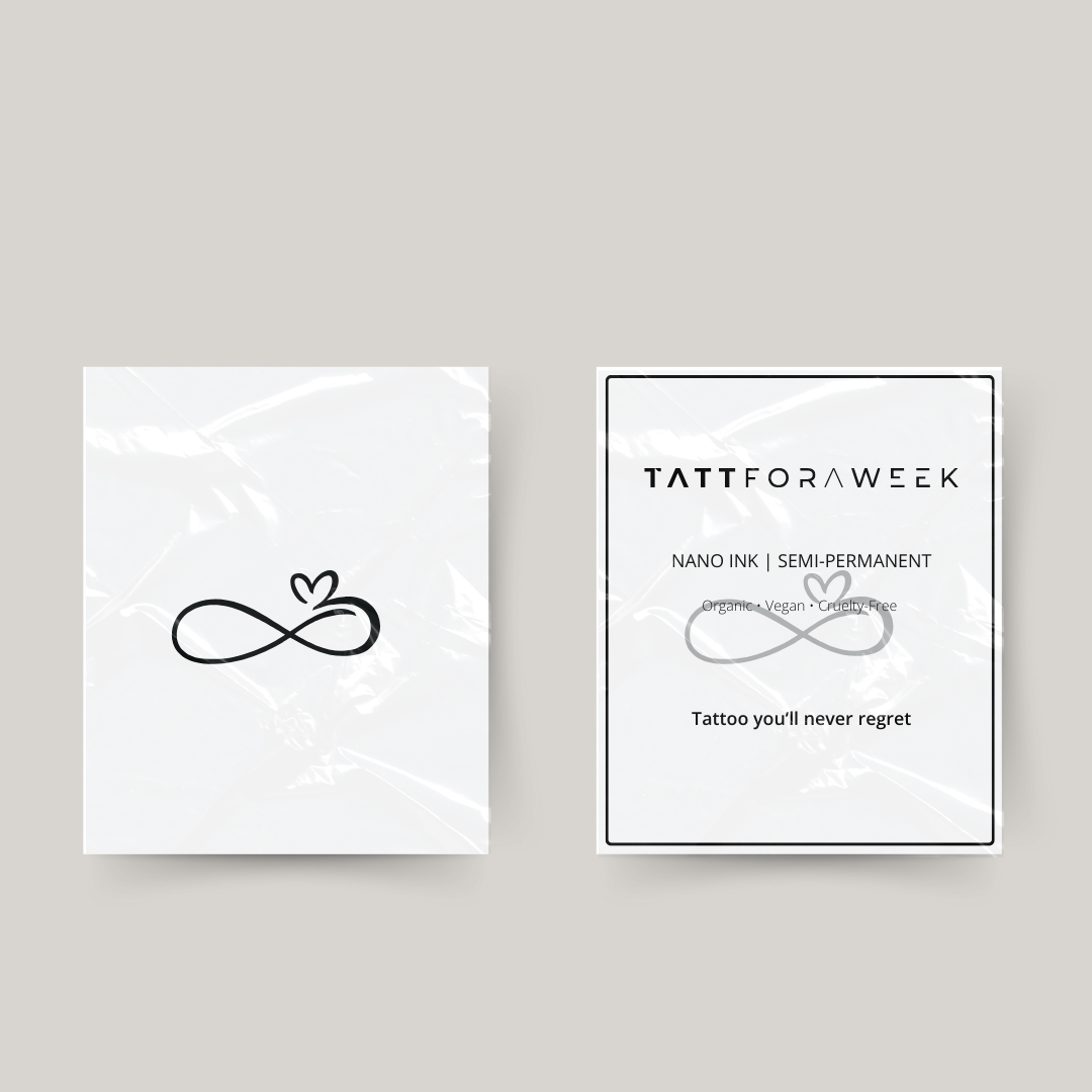 Tatuaggio temporaneo infinito cuore