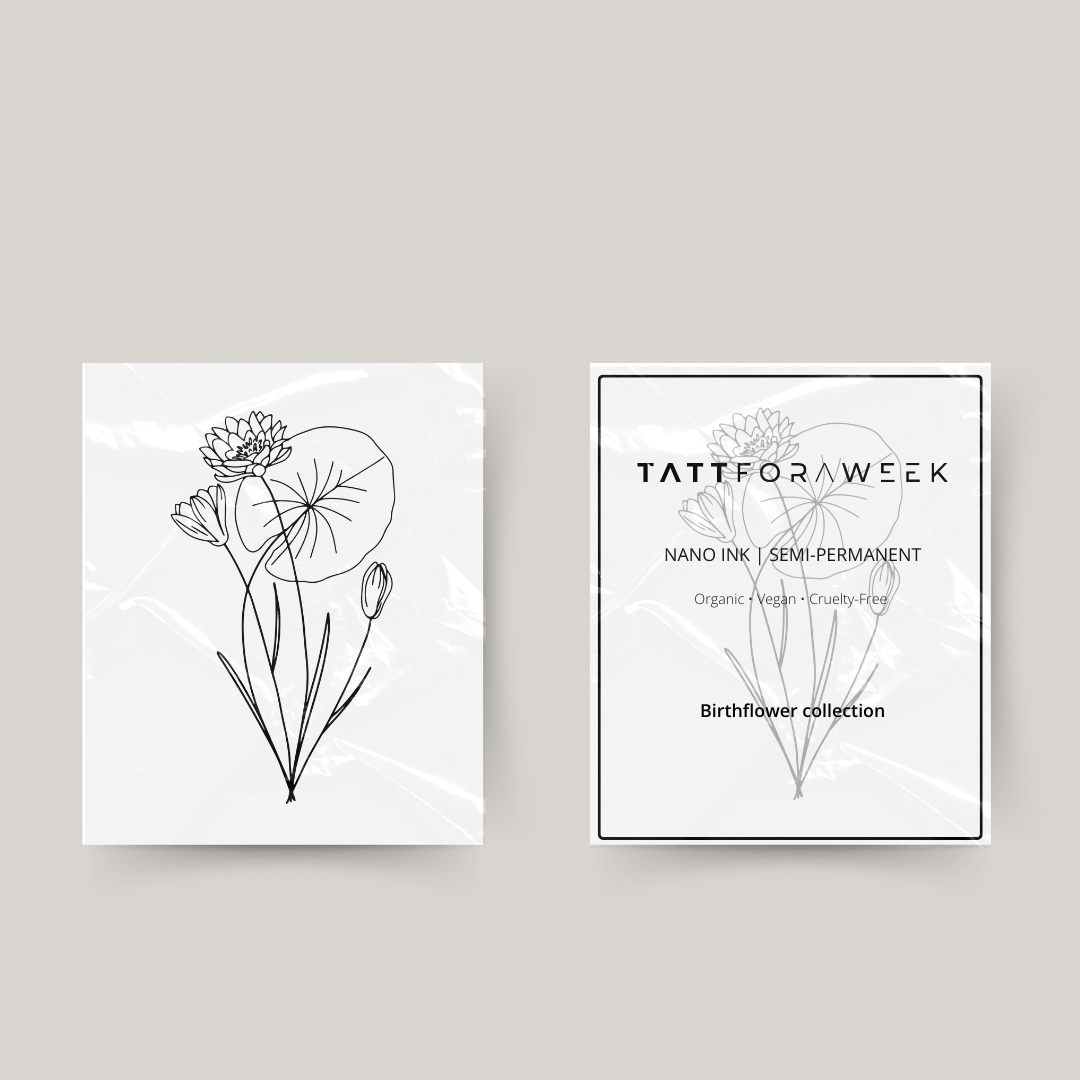 Tatuaggio temporaneo fiore di nascita luglio