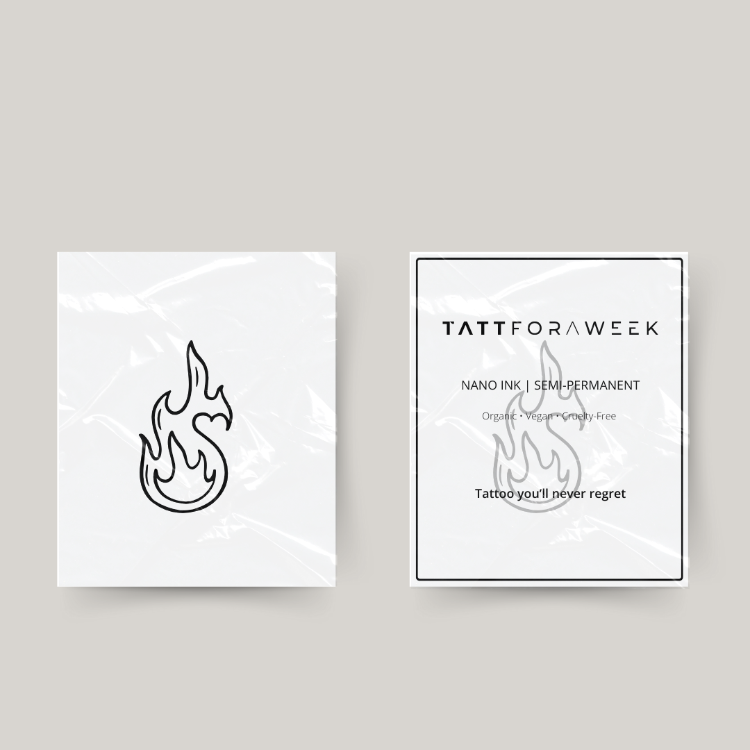 Tatuaggio temporaneo fuoco adorabile