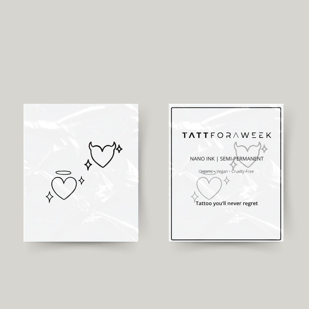 Tatuaggio temporaneo abbinato angioletto & monello