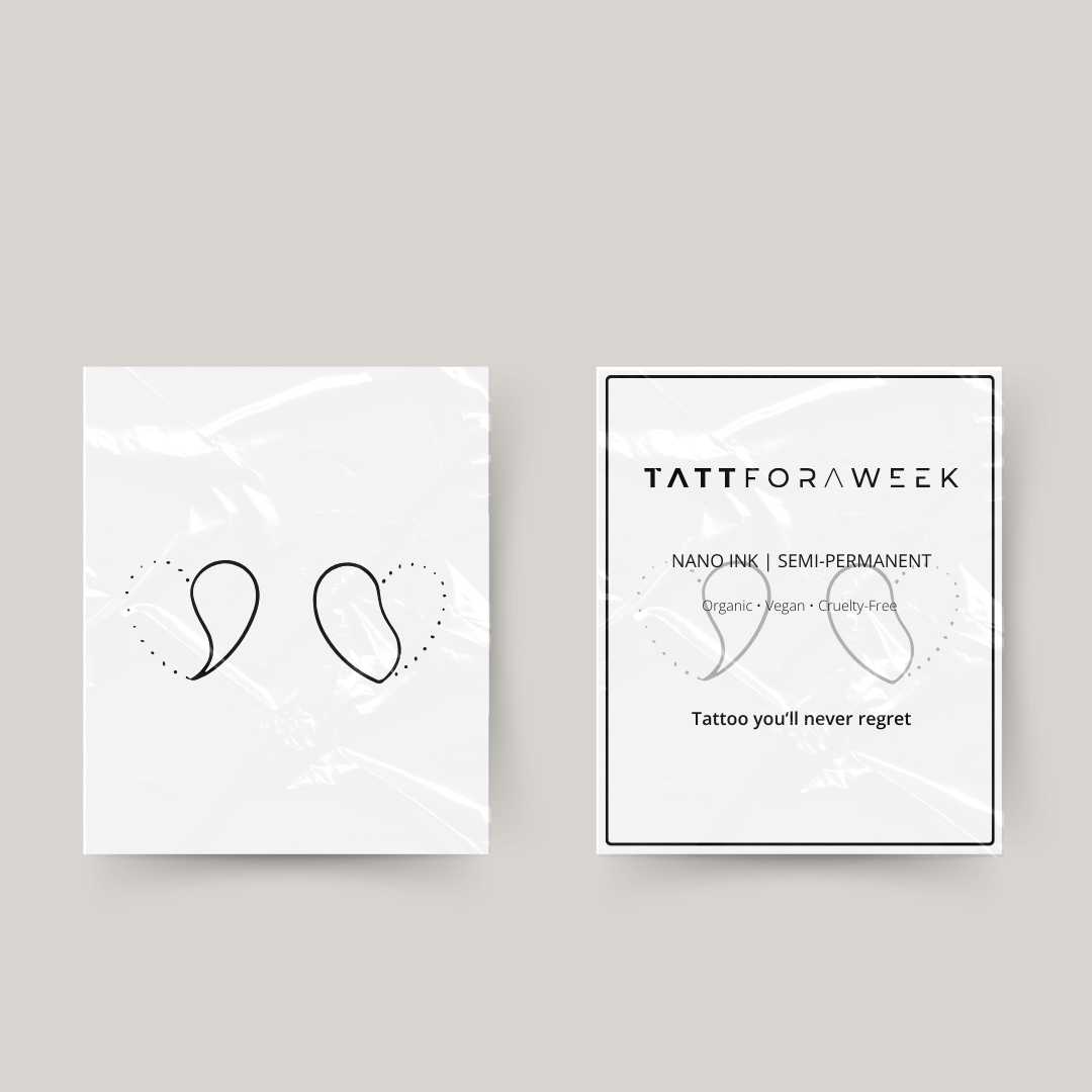 Tatuaggi temporanei abbinati a forma di cuoricini