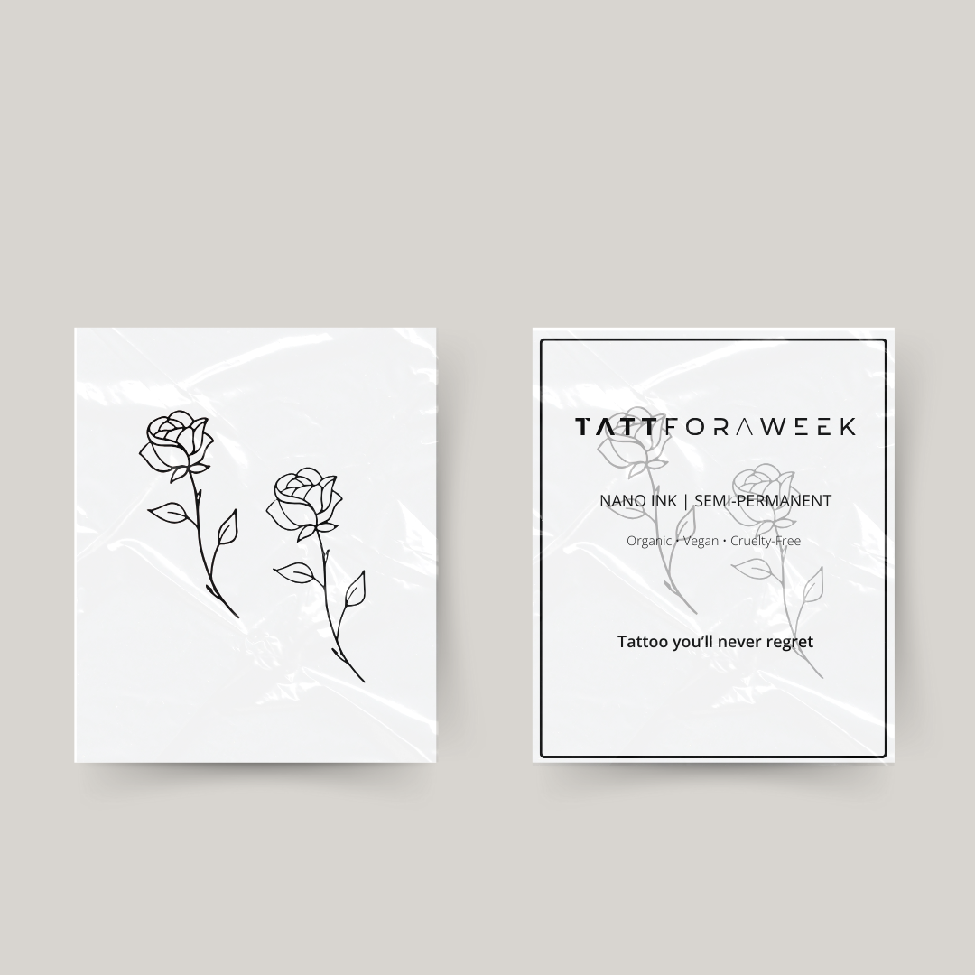 Tatuaggio temporaneo abbinato rose