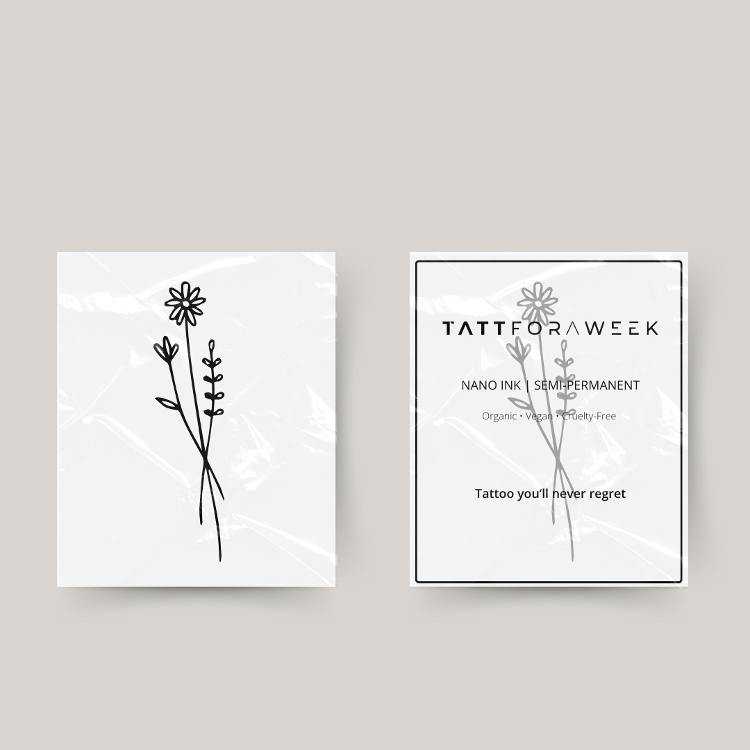 Tatuaggio temporaneo fiori raccolti