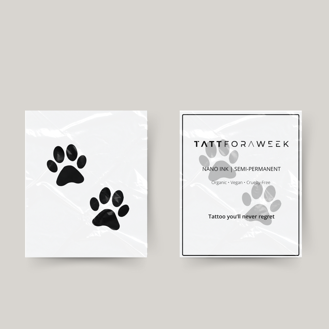 Tatuaggio temporaneo impronte di zampe di cane