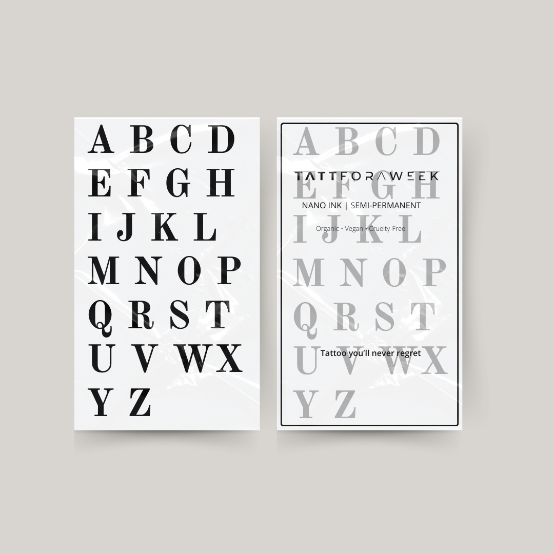 Tatuaggi temporanei lettere