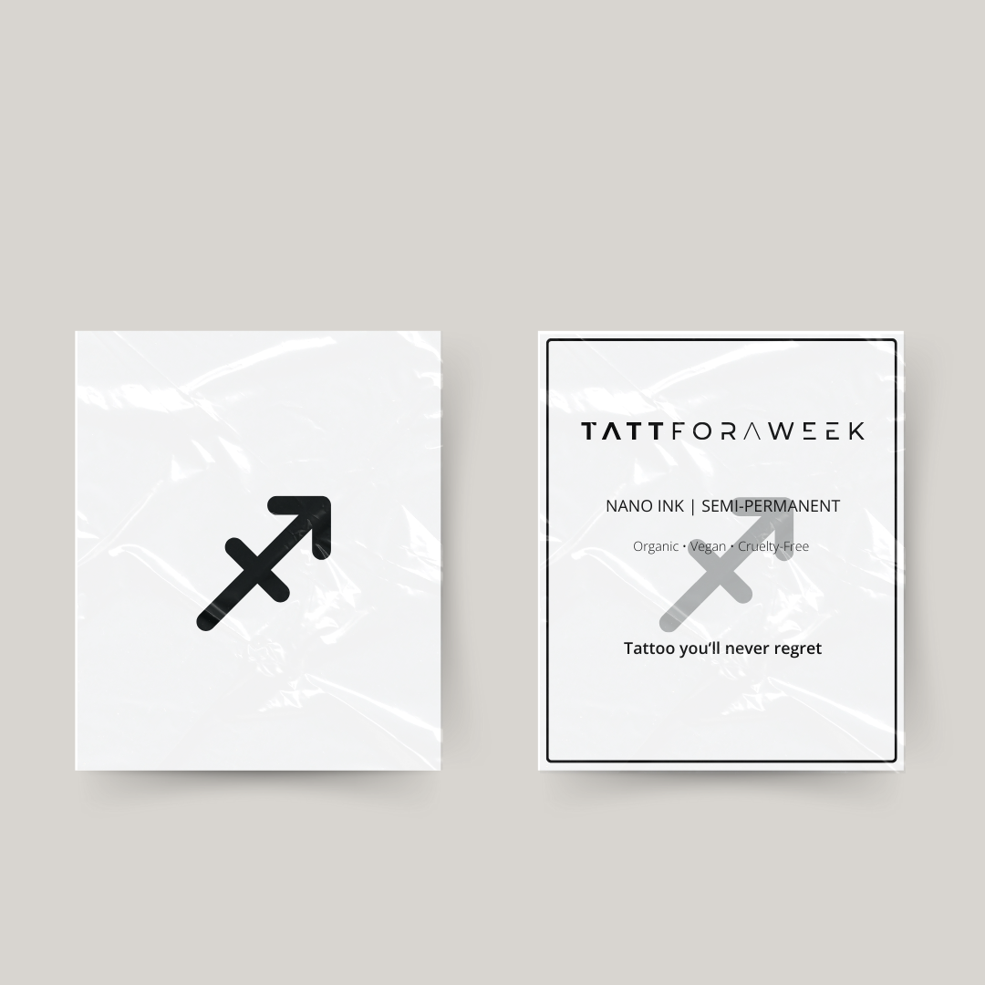 Tatuaggio temporaneo segno zodiacale sagittario