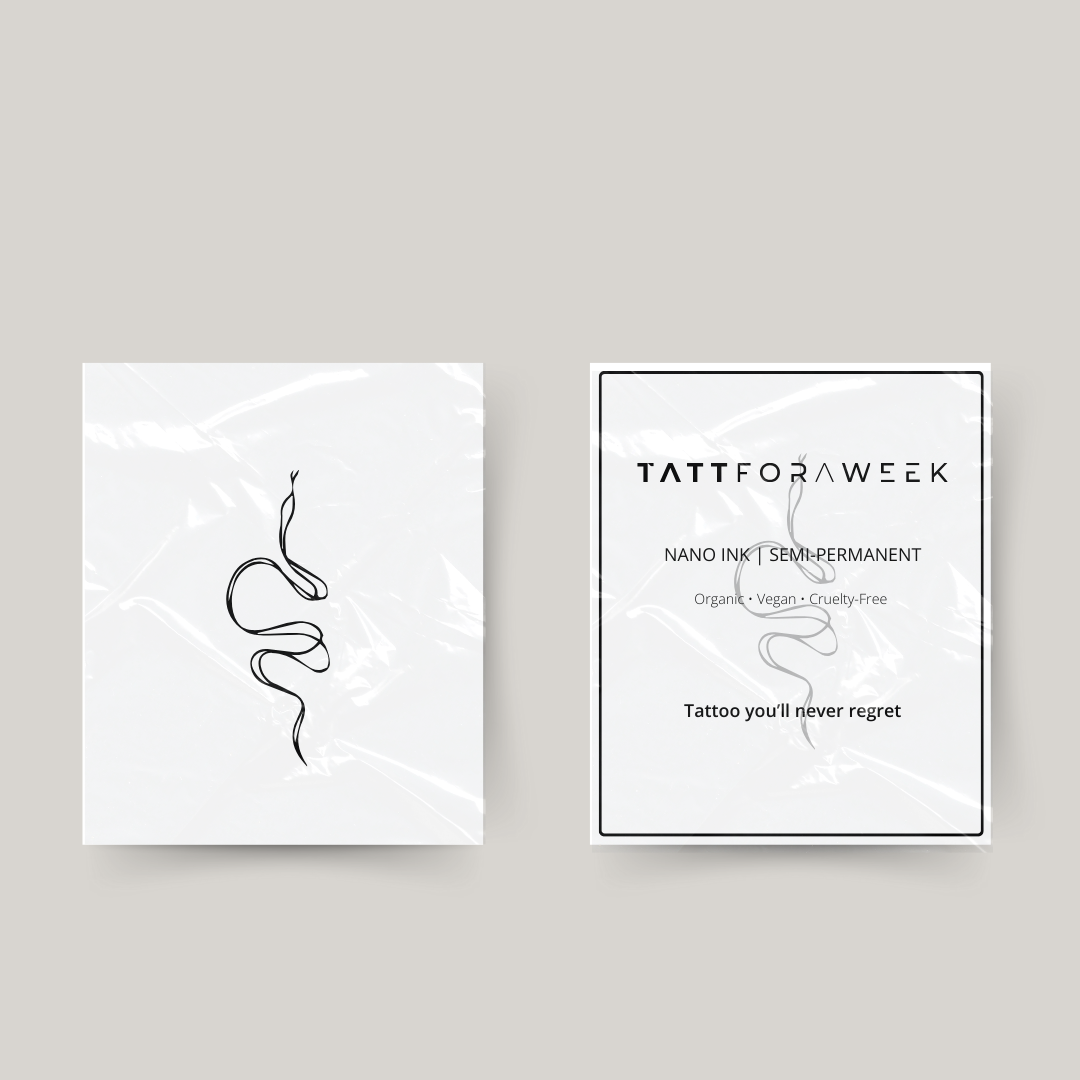 Tatuaggio temporaneo serpente fineline