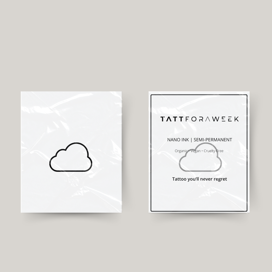 Nuvola di tatuaggio temporaneo