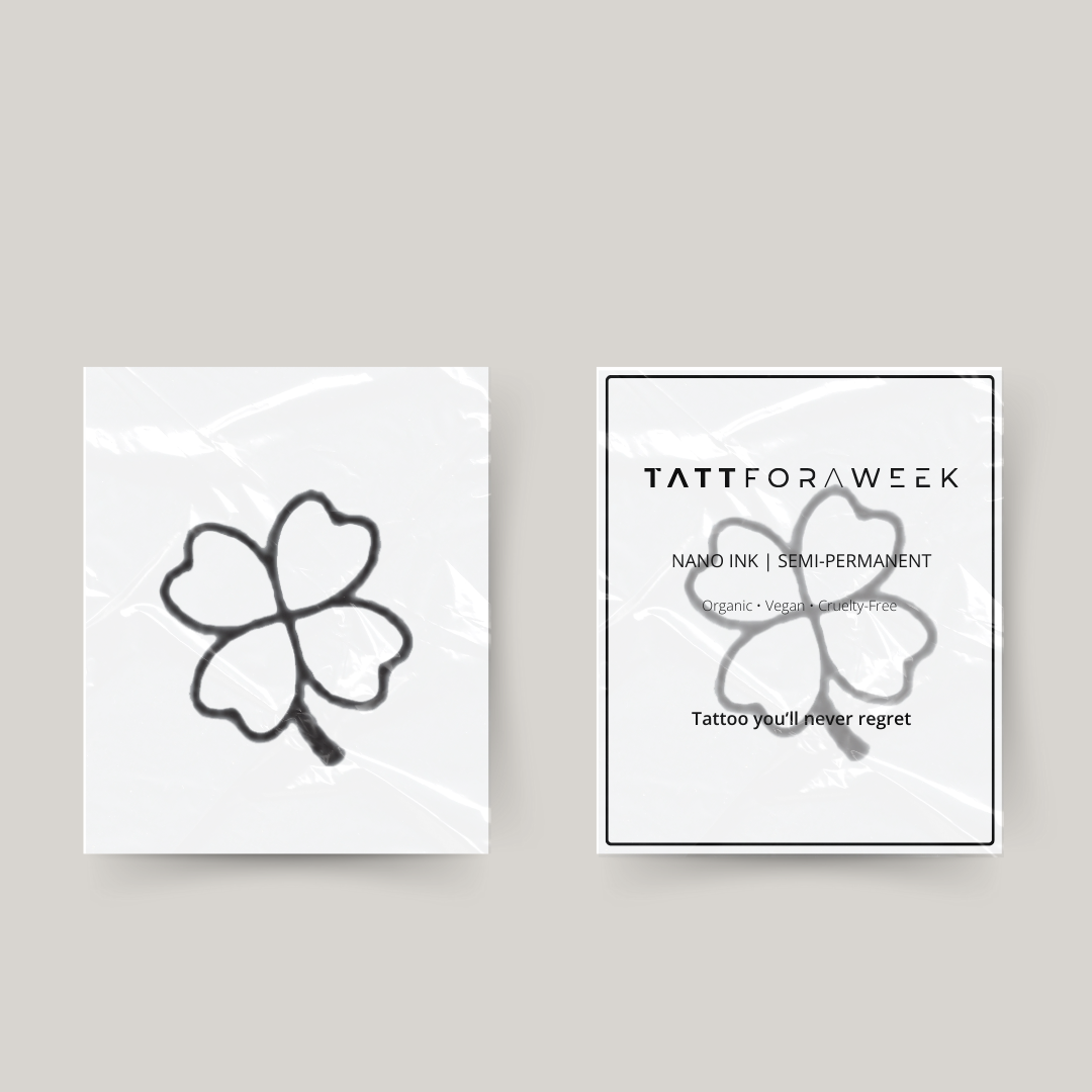 Tijdelijke tattoo klavertje vier