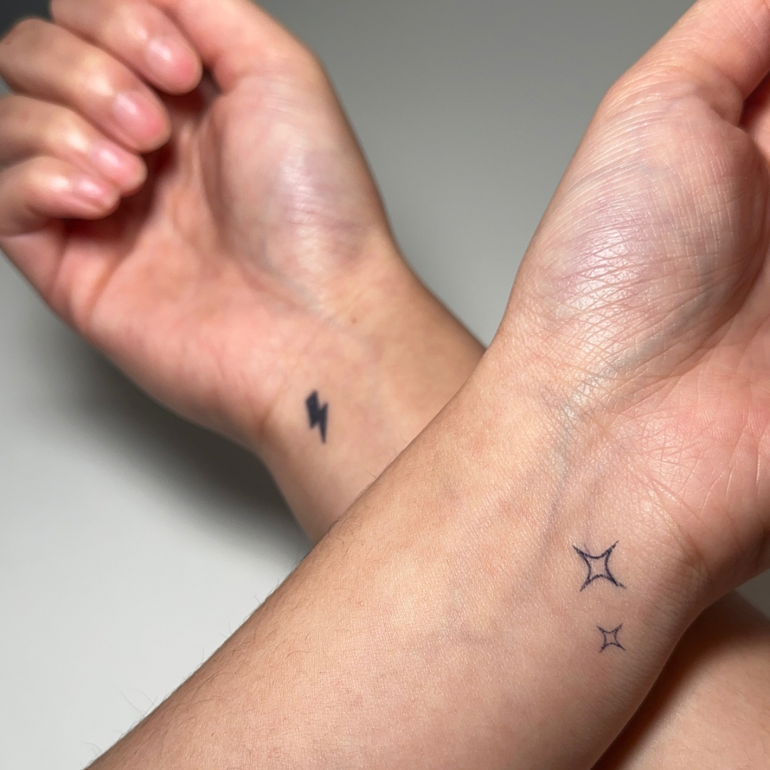 Fulmine tatuaggio temporaneo