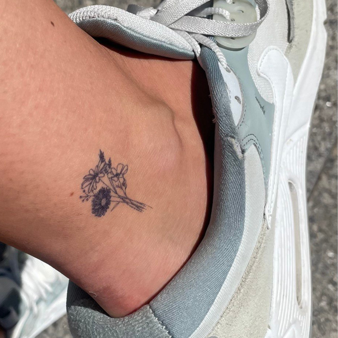 Fiori di campo tatuaggio temporaneo