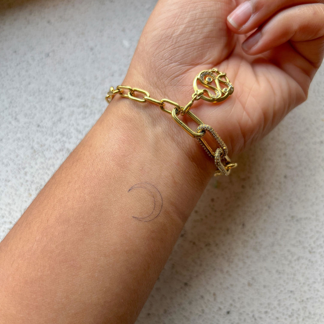 Luna del tatuaggio temporaneo