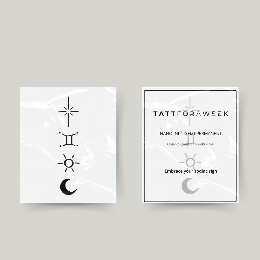 Tijdelijke tattoo Gemini universum