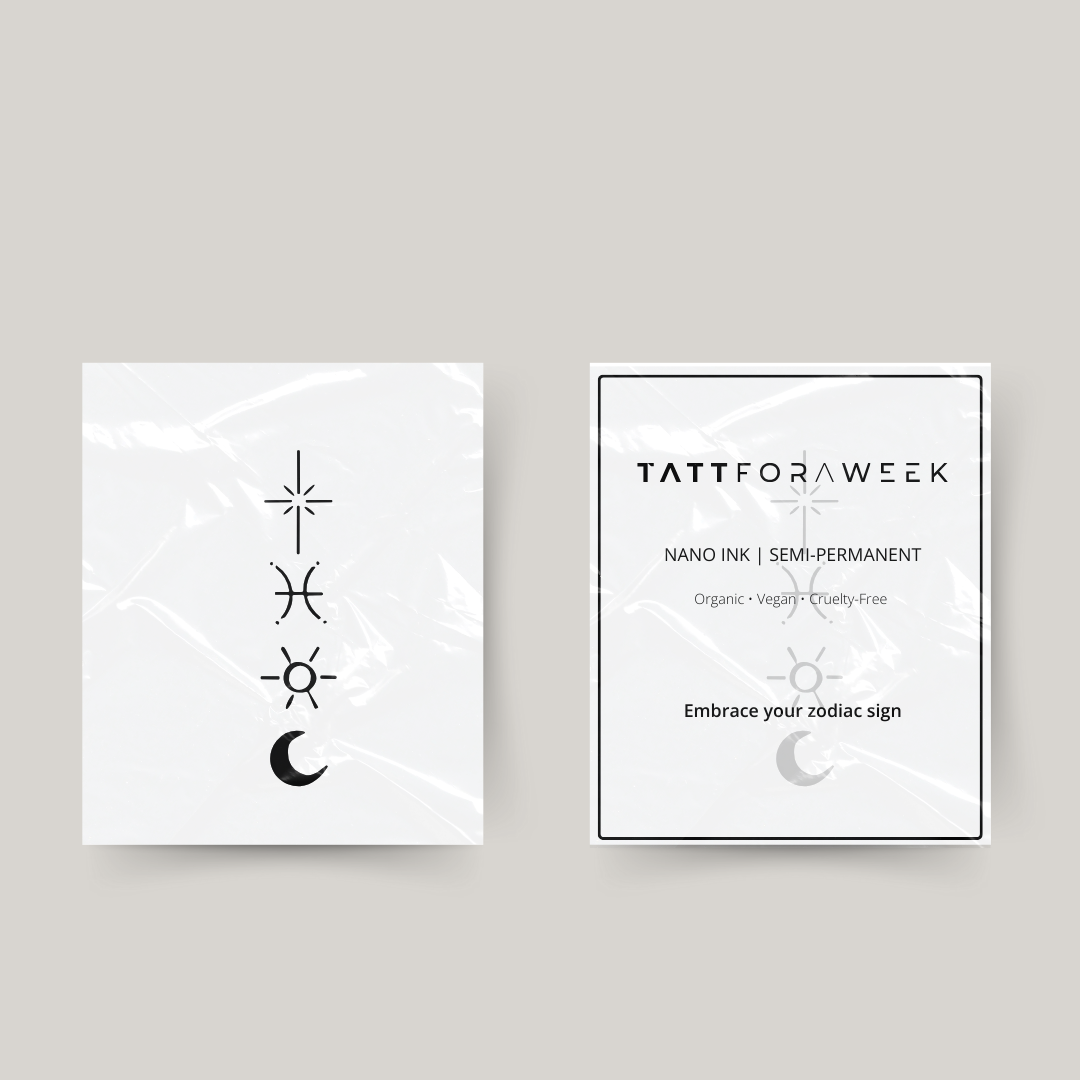 Tijdelijke tattoo Pisces universum