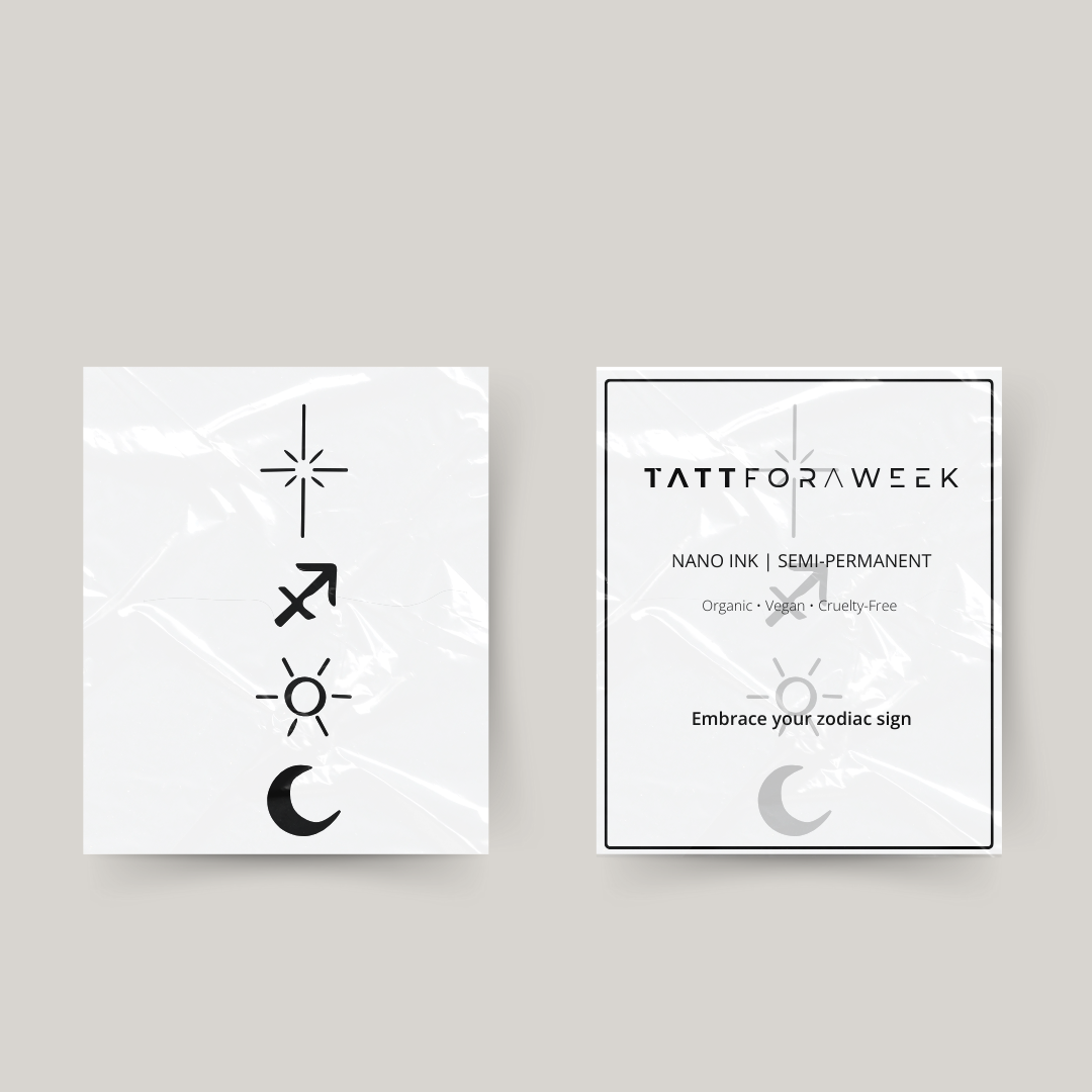 Tijdelijke tattoo Saggitarius universum