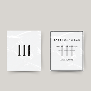 Tatuaggio temporaneo numeri angelici 111