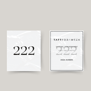 Tatuaggio temporaneo numeri angelici 222