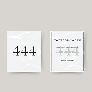 Tatuaggio temporaneo numeri angelici 444