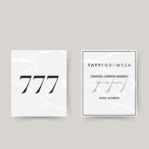 Tatuaggio temporaneo numeri angelici 777
