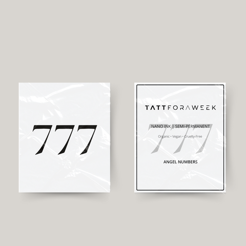 Tatuaggio temporaneo numeri angelici 777