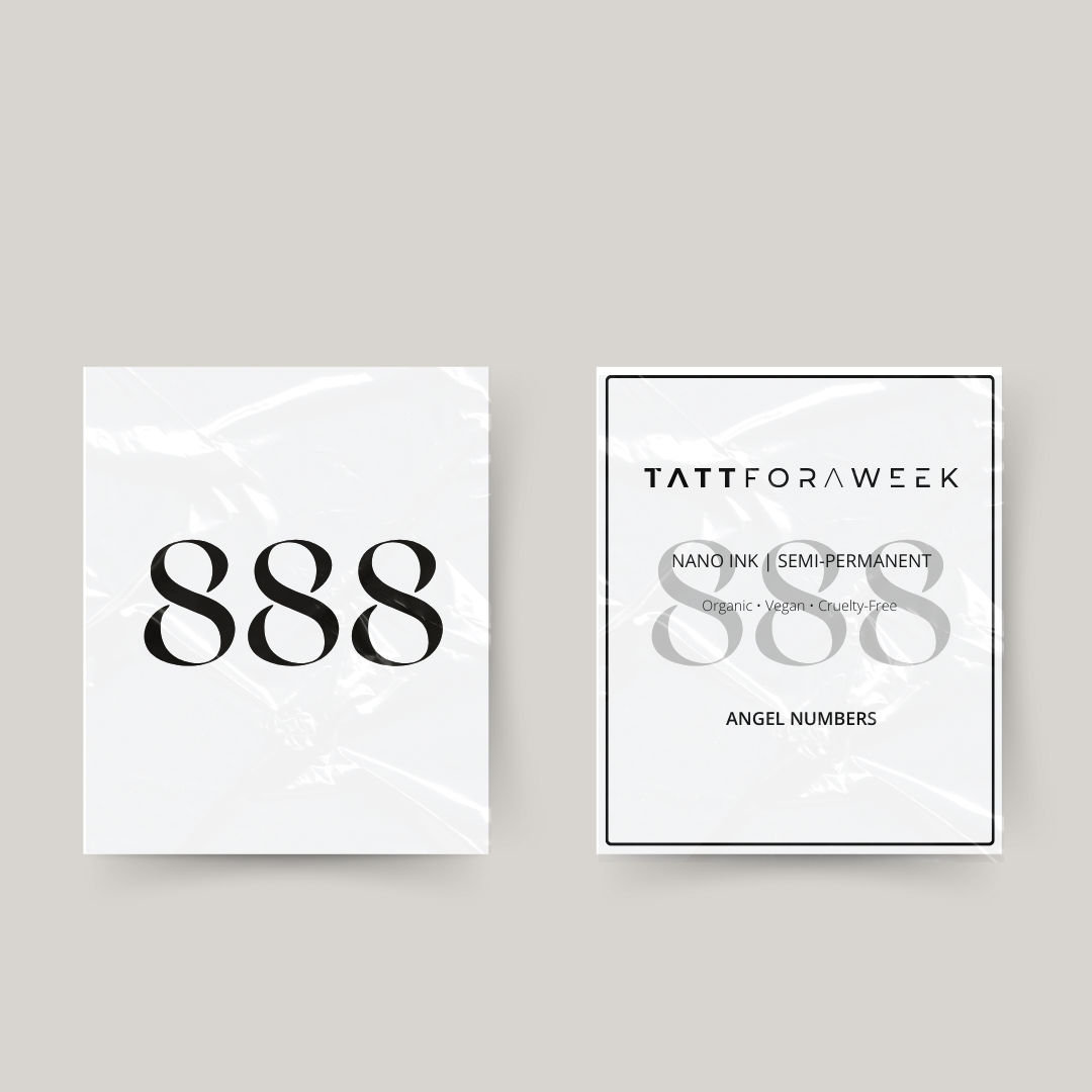 Tijdelijke tattoo angel numbers 888