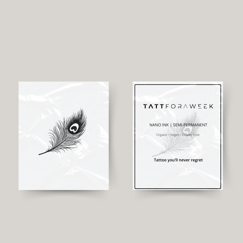 Tatuaggio temporaneo piuma di pavone