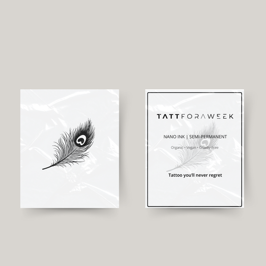 Tatuaggio temporaneo piuma di pavone