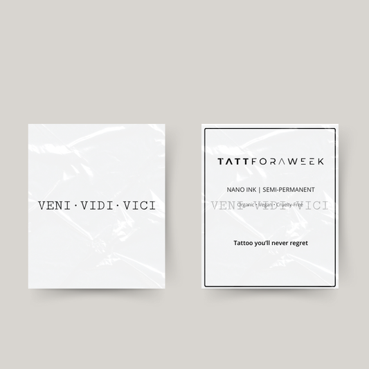 Tatuaggio temporaneo veni vidi vici