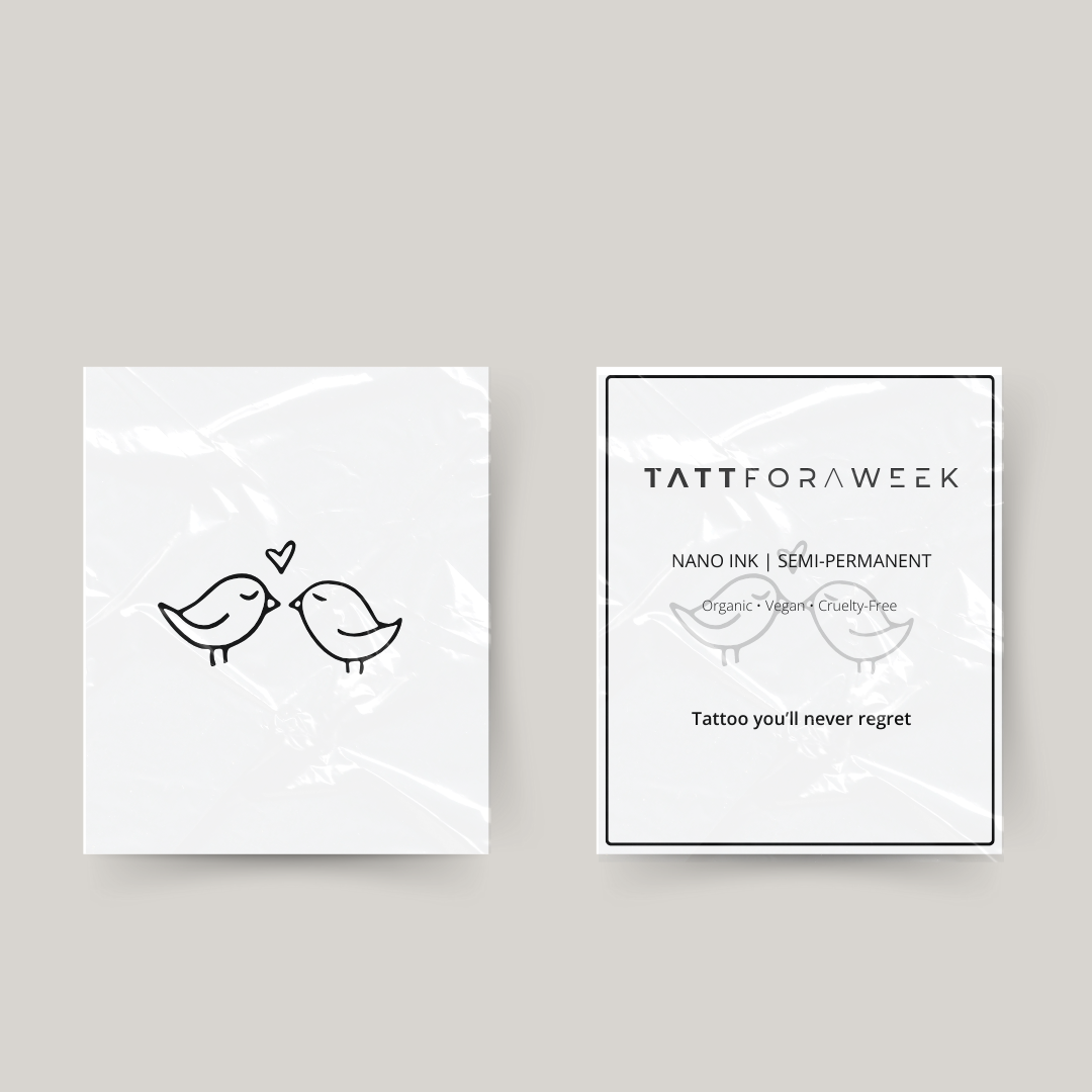 Tatuaggio temporaneo uccellini innamorati