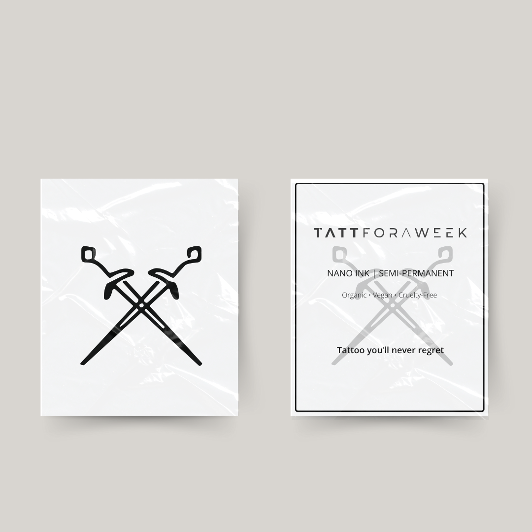 Tatuaggio temporaneo spade incrociate
