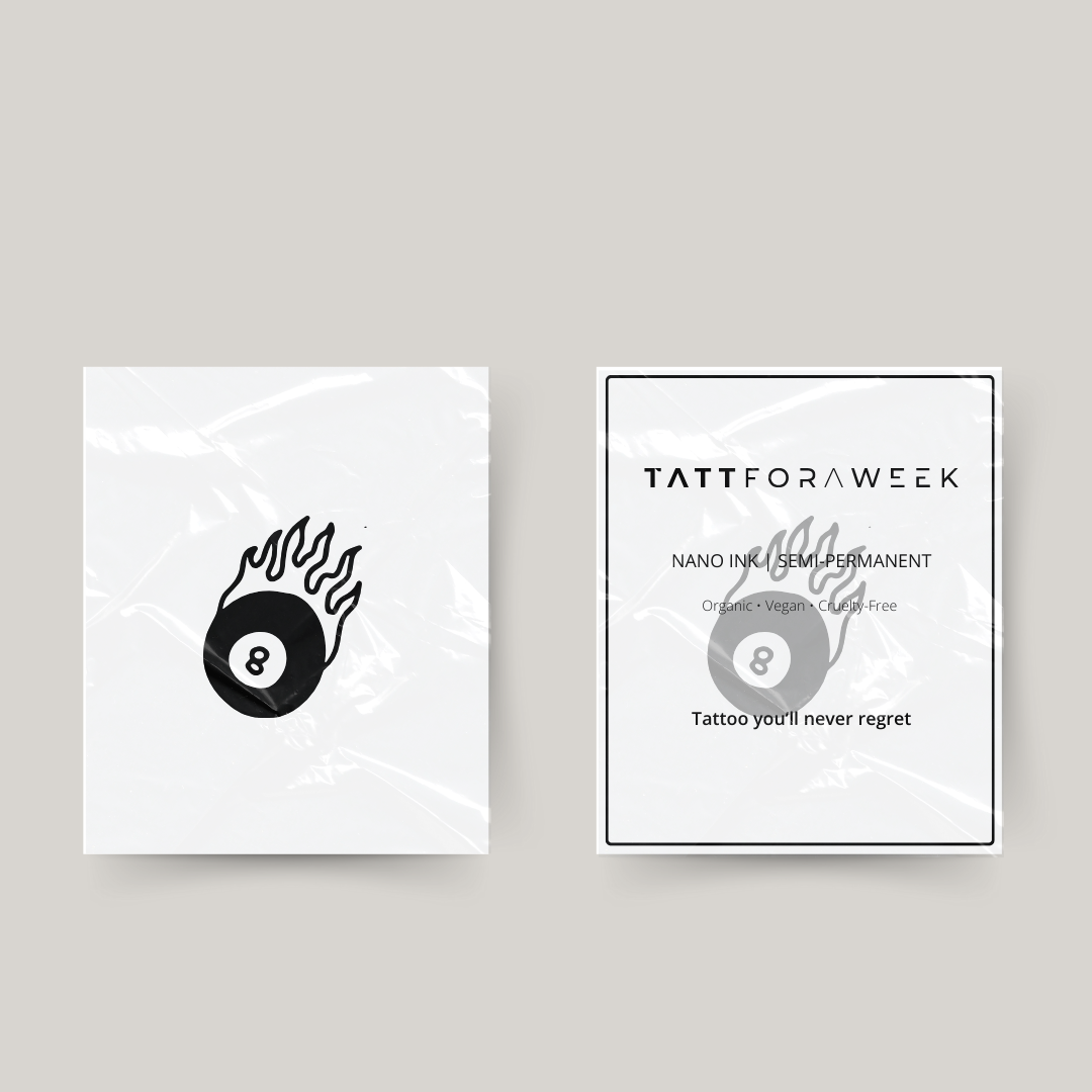 Tatuaggio temporaneo 8 in fiamme