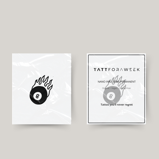 Tatuaggio temporaneo 8 in fiamme