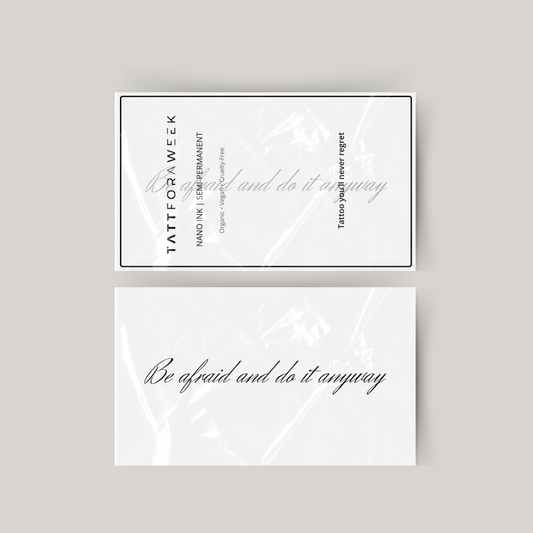 Tijdelijke tatuaggio abbi paura e fallo comunque