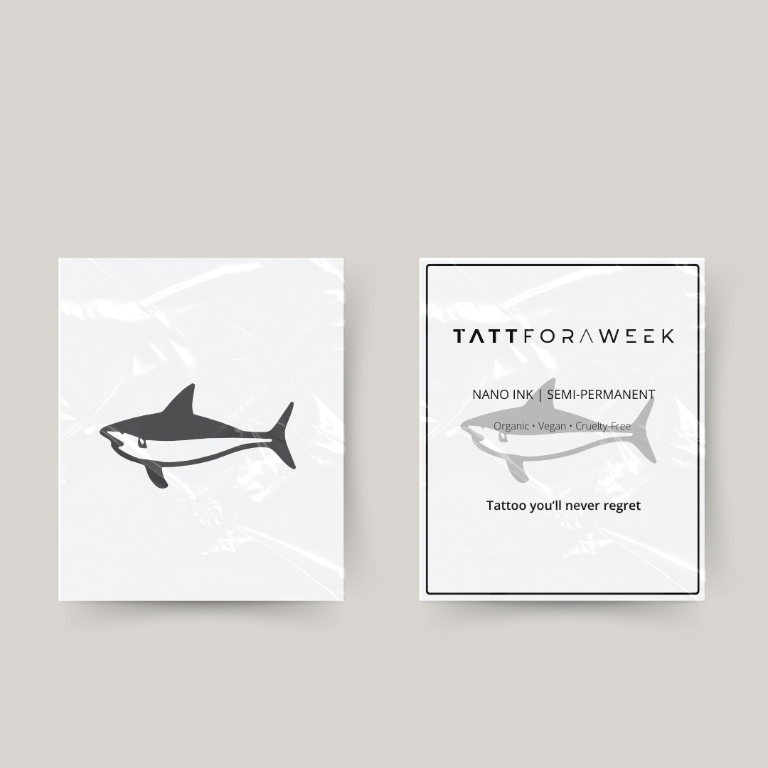 Tatuaggio temporaneo squalo blu