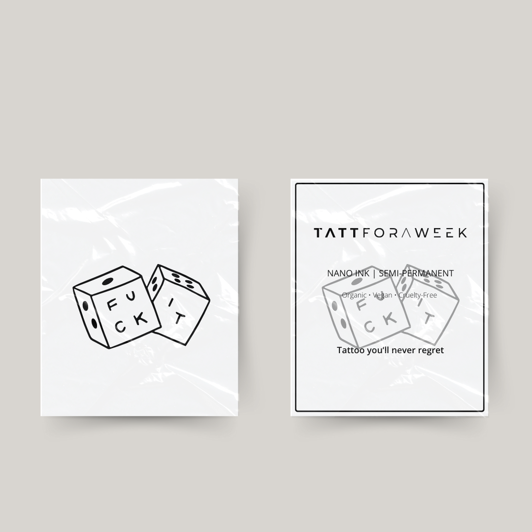 Tatuaggio temporaneo dadi fuck it