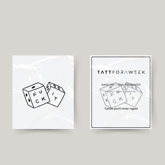 Tatuaggio temporaneo dadi fuck it