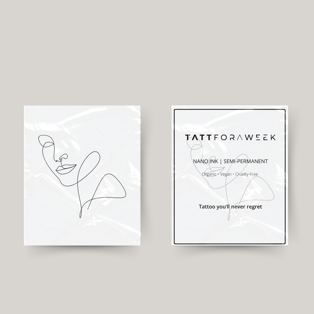 Fineline del viso del tatuaggio temporaneo