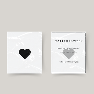 Cuore nero del tatuaggio temporaneo