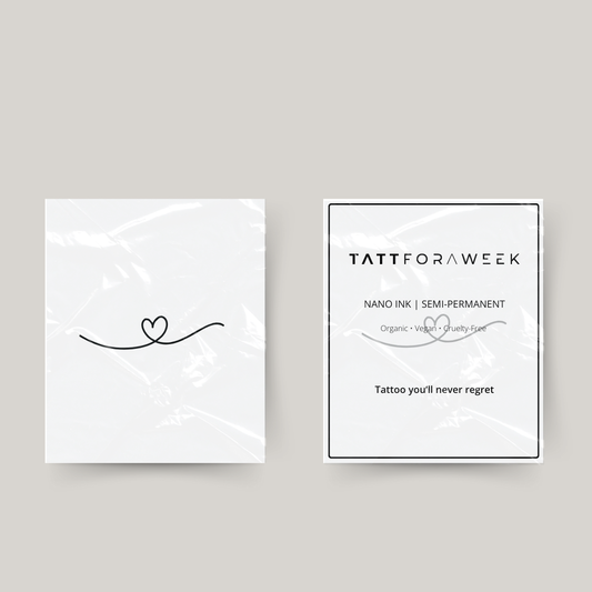 Tatuaggio temporaneo cuore con anello