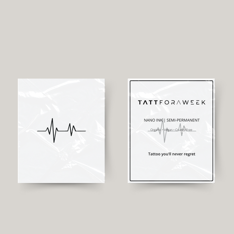 Tatuaggio temporaneo battito cardiaco
