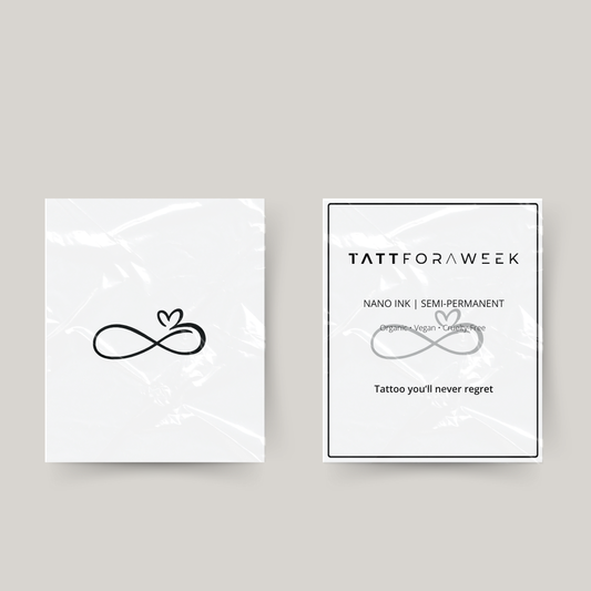 Tatuaggio temporaneo infinito cuore