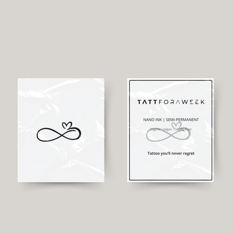 Tatuaggio temporaneo infinito cuore