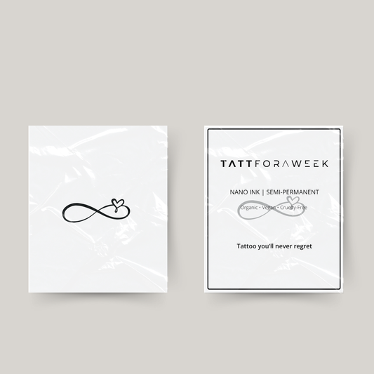 Tatuaggio temporaneo infinito cuore