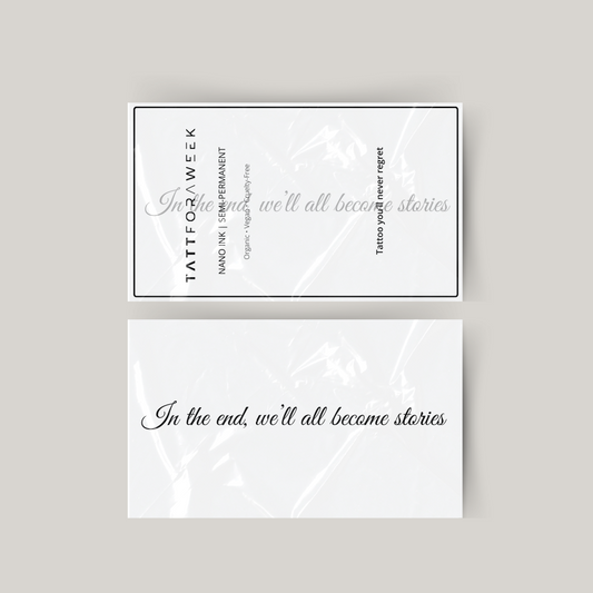 Il tatuaggio Tijdelijke alla fine diventeremo tutti storie