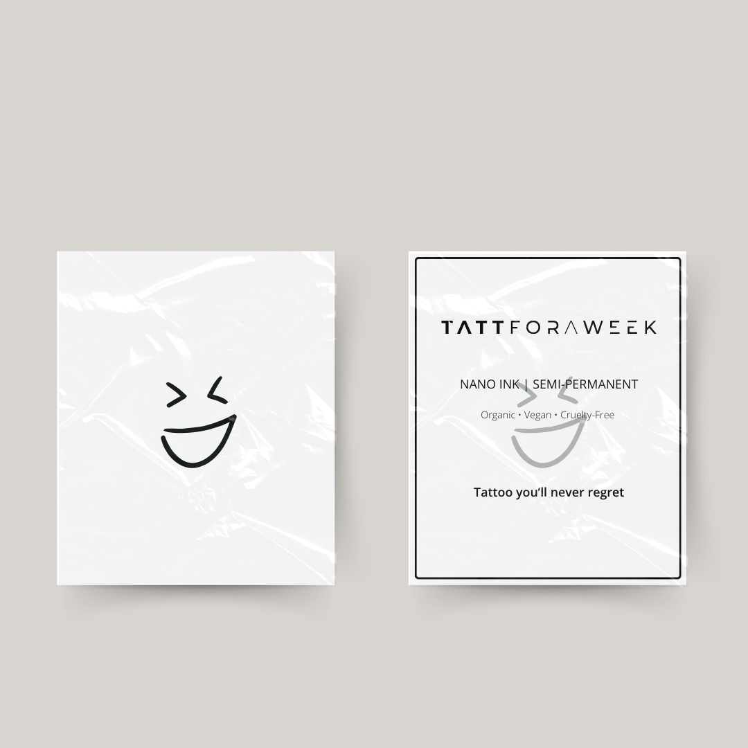 Tatuaggio temporaneo smiley sorridente