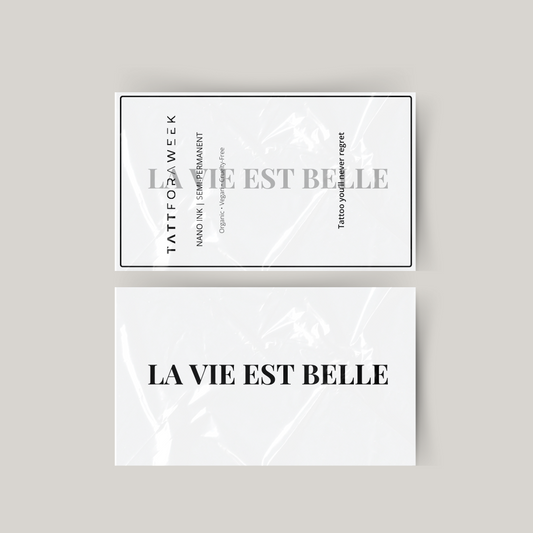 Tatuaggio temporaneo la vie est belle