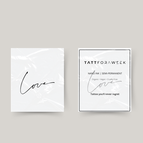 Amore tatuaggio temporaneo