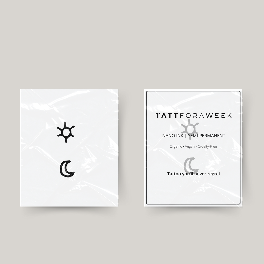Tatuaggio temporaneo stella e luna